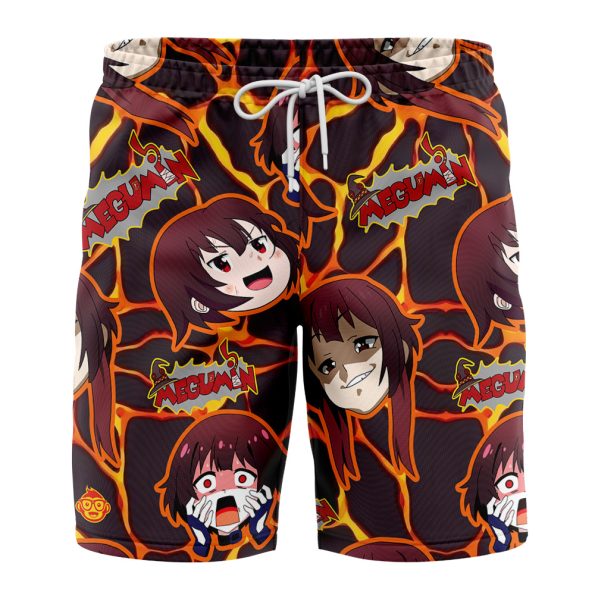 Funny Face Megumin Konosuba Board Shorts Swim Trunks