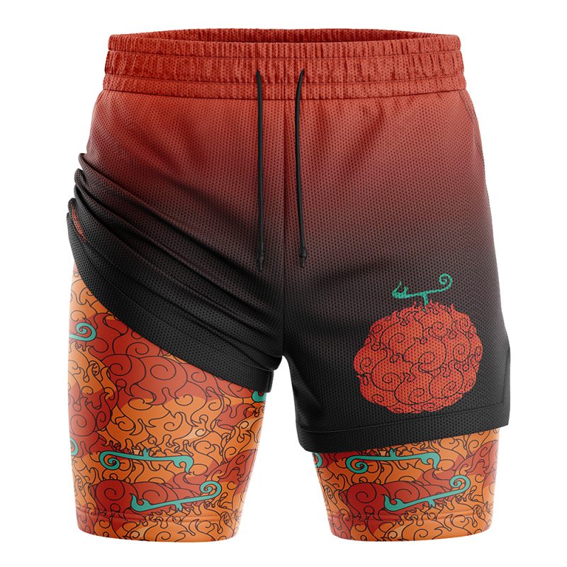 Mera Mera No Mi One Piece 2-in-1 Performance Shorts
