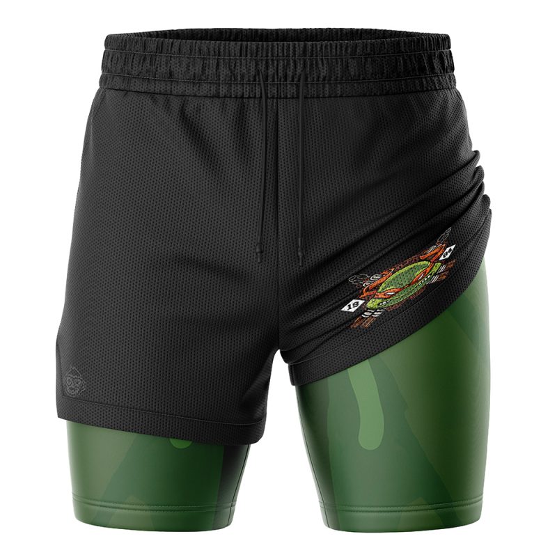 Michaelangelo Face Teenage Mutant Ninja Turtles 2-in-1 Performance Shorts - Image 3