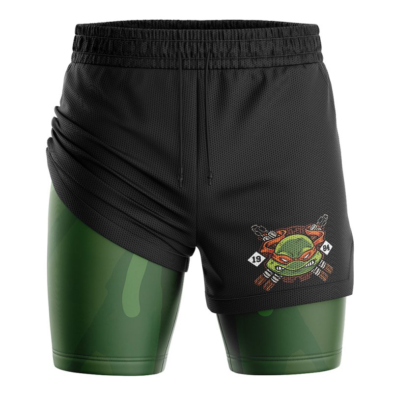 Michaelangelo Face Teenage Mutant Ninja Turtles 2-in-1 Performance Shorts