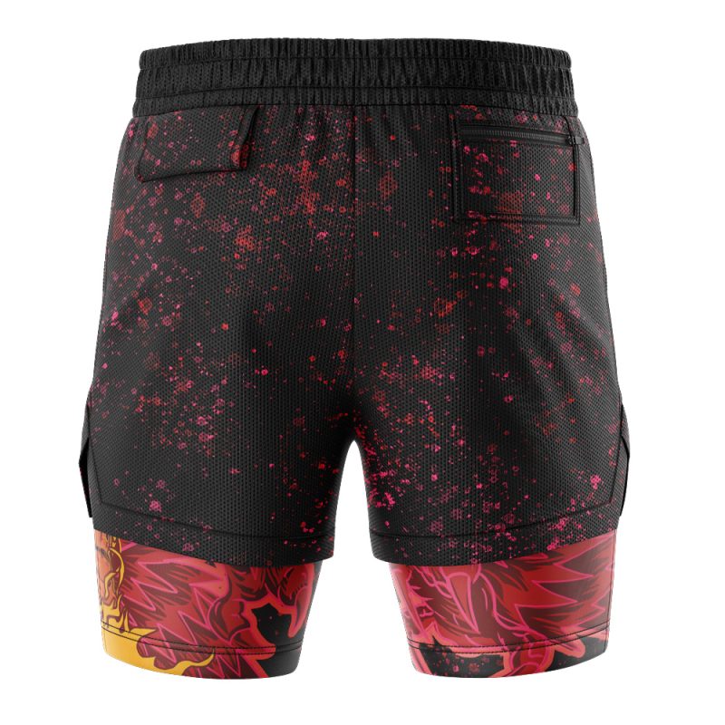 Might Guy 8th Gate Dragon Shippuden 2-in-1 Performance Shorts - Image 4
