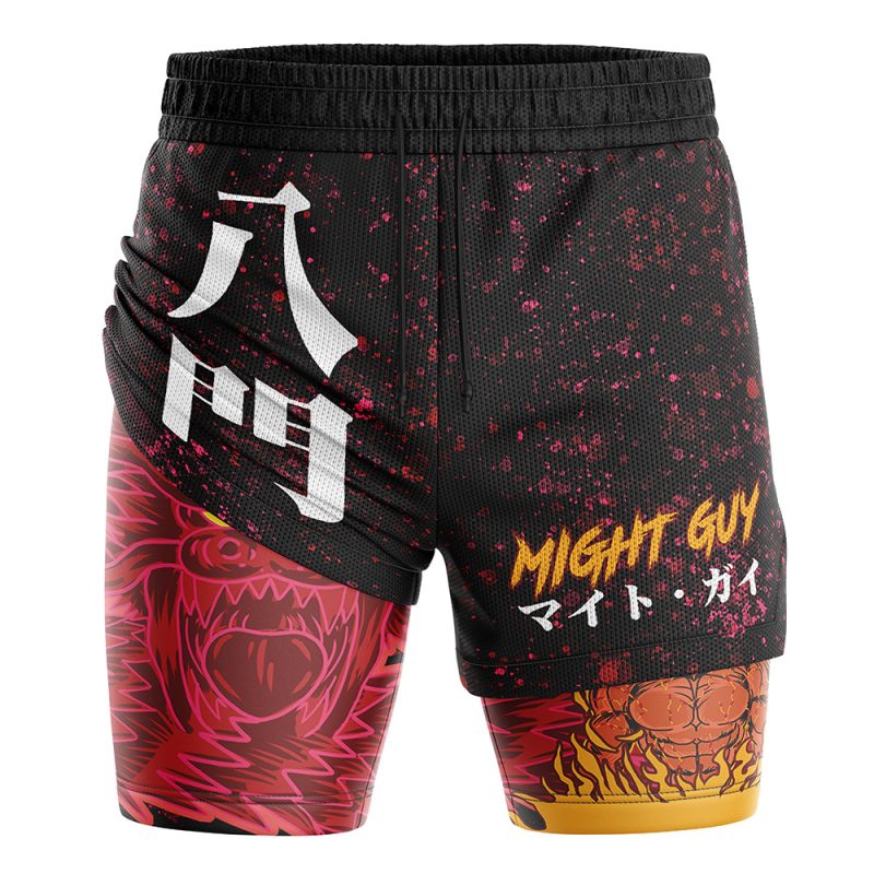 Might Guy 8th Gate Dragon Shippuden 2-in-1 Performance Shorts - Image 3