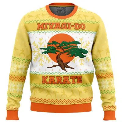 Miyagi-Do Faux Cobra Kai Pop Culture Ugly Christmas Sweater