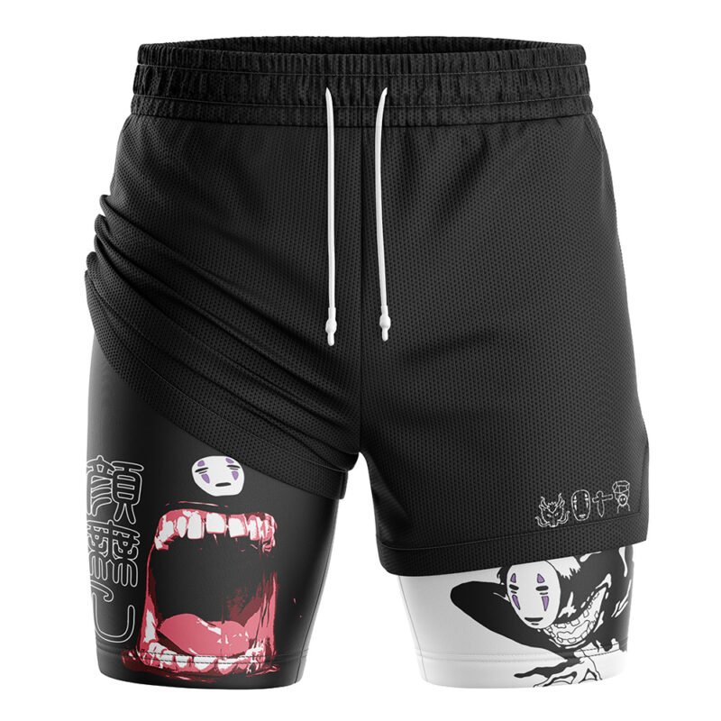 Kaonashi No-Face Spirited Away 2-in-1 Performance Shorts