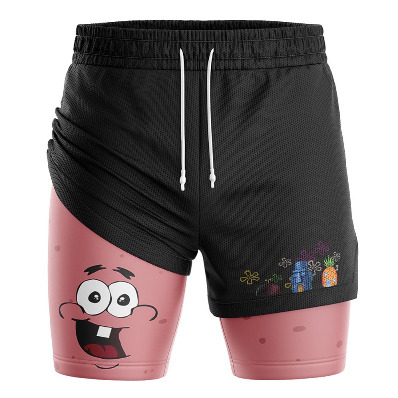Patrick Face SpongeBob Squarepants 2-in-1 Performance Shorts