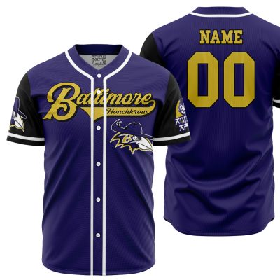 Personalized Baltimore Honchkrow Pokemon Baseball Jersey