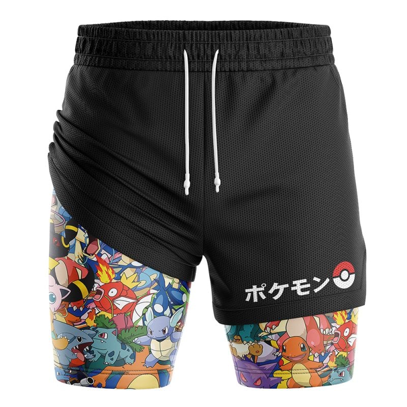 Pocket Monsters Pokemon 2-in-1 Performance Shorts