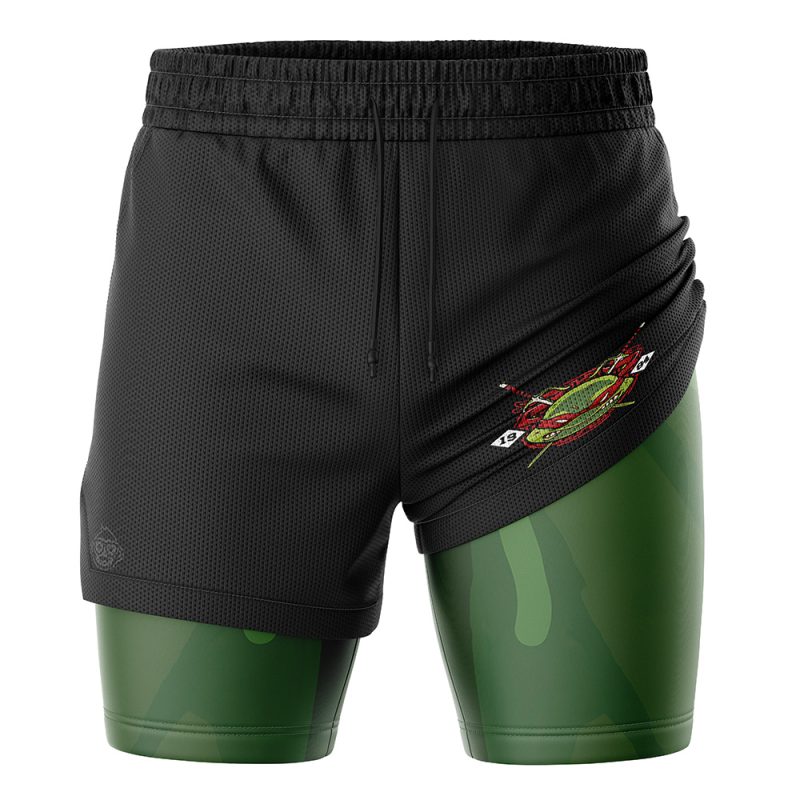 Raphael Face Teenage Mutant Ninja Turtles 2-in-1 Performance Shorts - Image 3