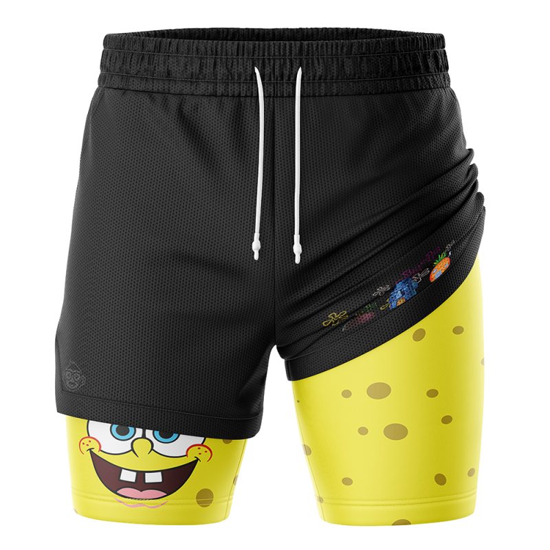 SpongeBob Face SpongeBob SquarePants 2-in-1 Performance Shorts - Image 3