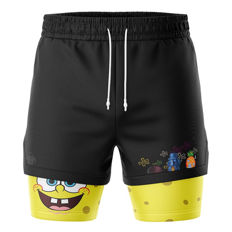 SpongeBob Face SpongeBob SquarePants 2-in-1 Performance Shorts - Image 2