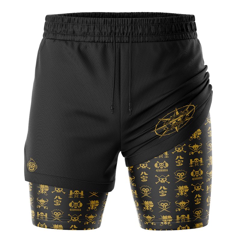 Straw Hat Grand Fleet V2 One Piece 2-in-1 Performance Shorts - Image 3