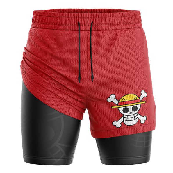 Straw Hats Luffy OP 2-in-1 Performance Shorts