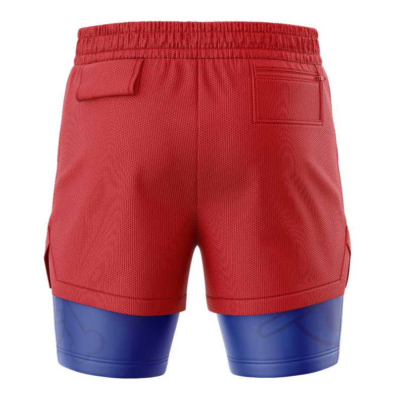 Straw Hats Luffy V2 One Piece 2-in-1 Performance Shorts - Image 4