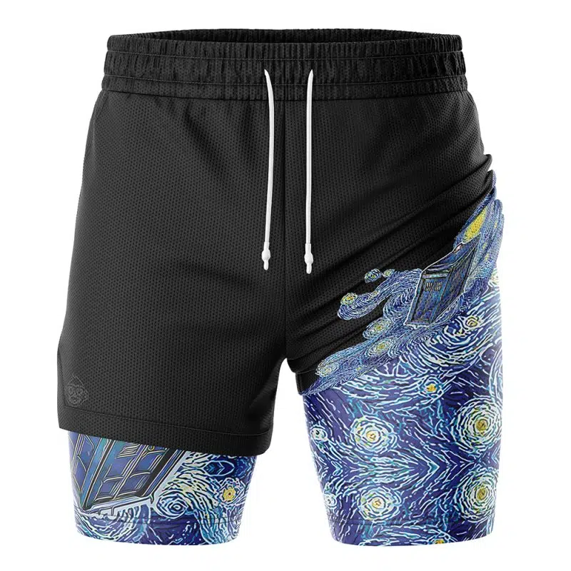 Tardis Doctor Who 2-in-1 Performance Shorts - Image 3