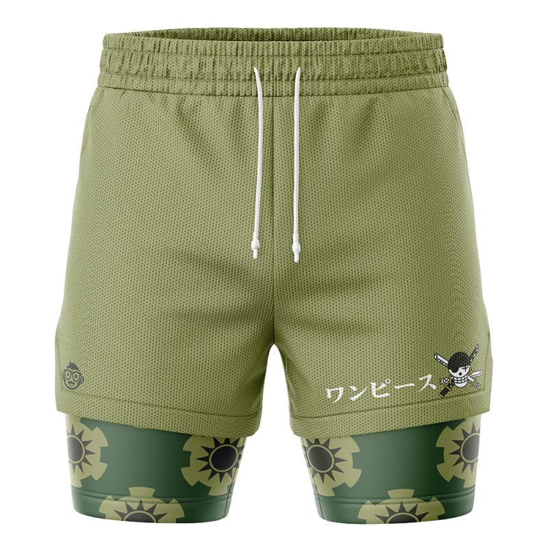 Zoro Wano One Piece 2-in-1 Performance Shorts - Image 2