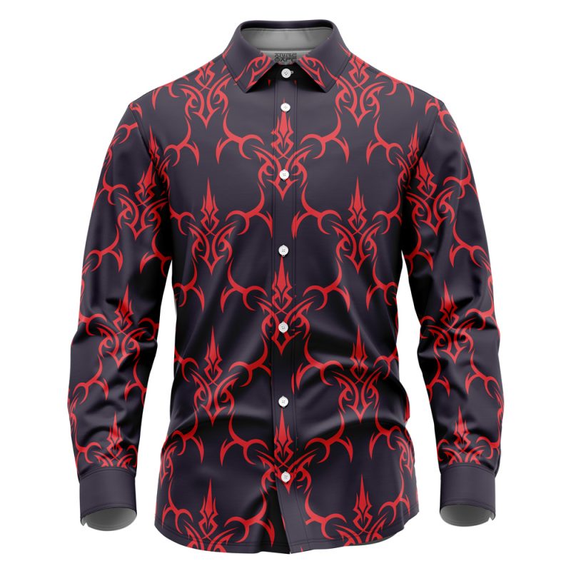 Command Seal Fate Stay Night Long Sleeve Button Up Shirt
