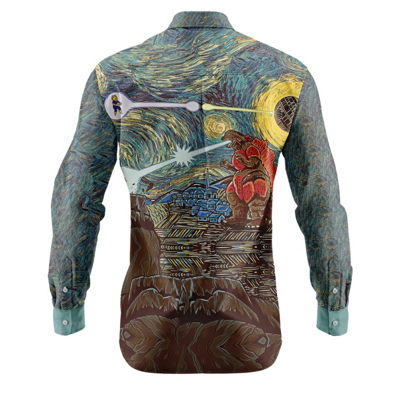 Epic Battle Dragon Ball Z Long Sleeve Button Up Shirt - Image 2