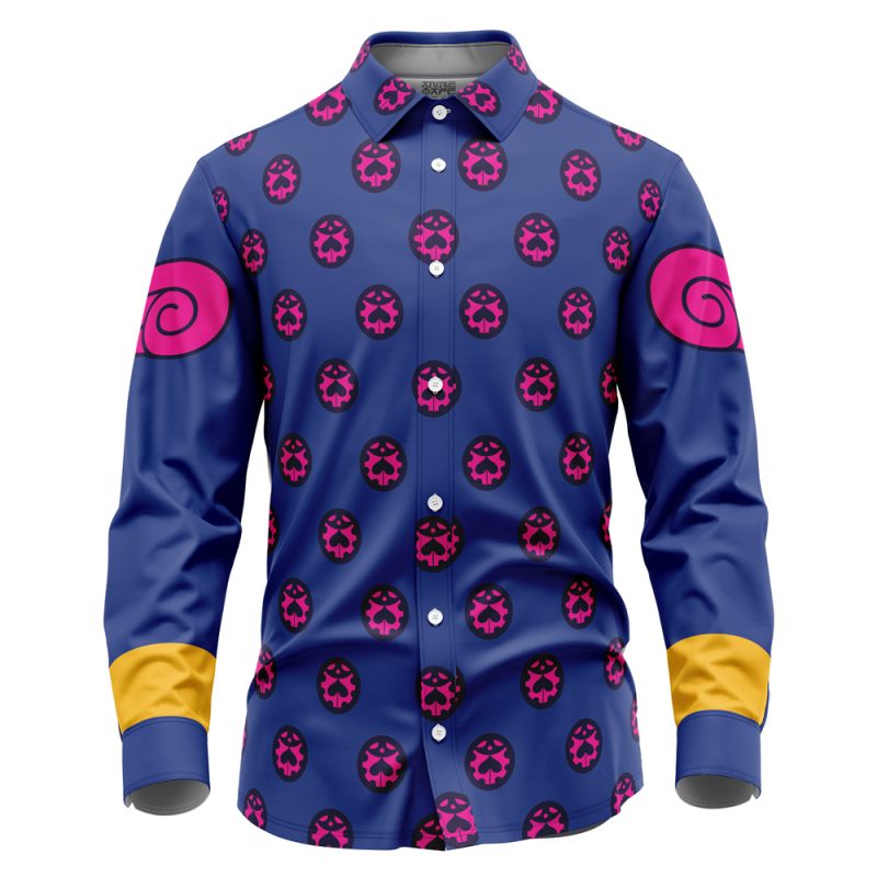 Giorno Giovanna Manga JoJo’s Bizarre Adventure Long Sleeve Button Up Shirt