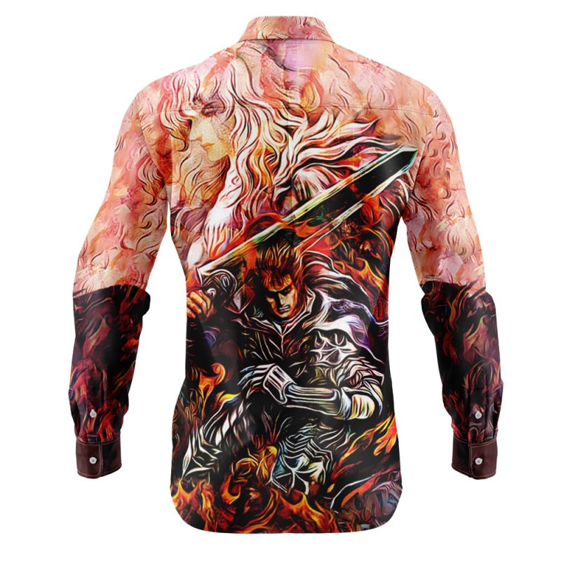 Quest of Guts Berserk Long Sleeve Button Up Shirt - Image 2
