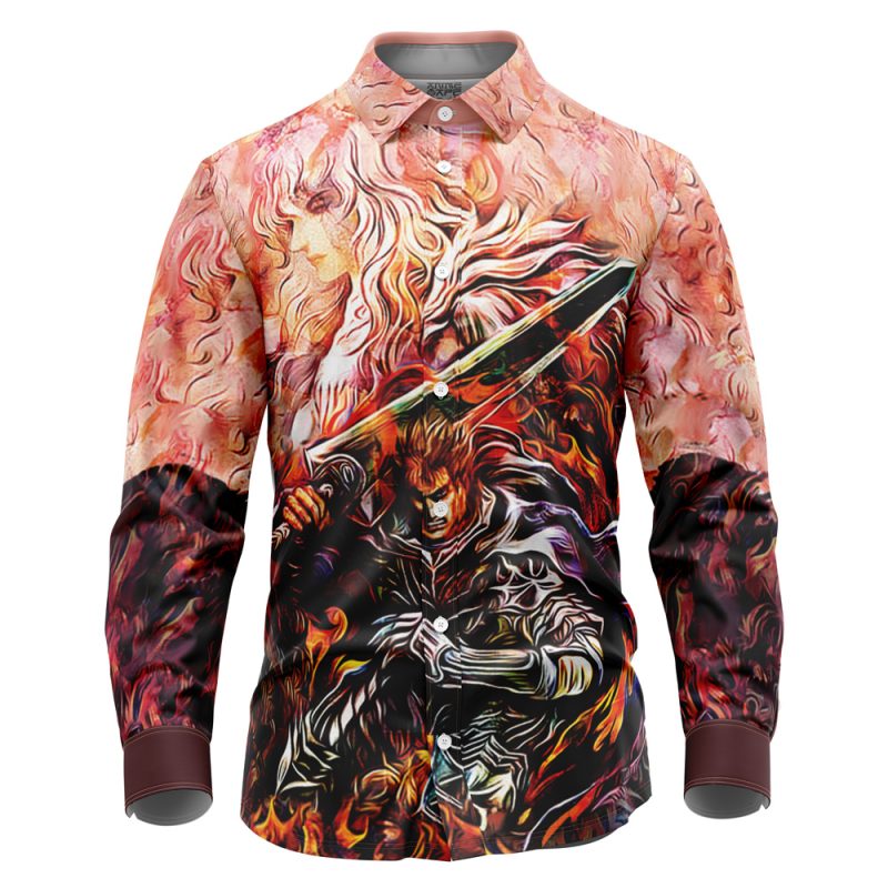 Quest of Guts Berserk Long Sleeve Button Up Shirt