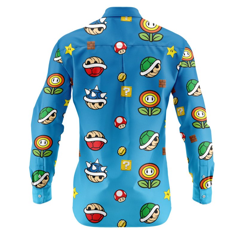 Items Pattern Mario Bros Long Sleeve Button Up Shirt - Image 2