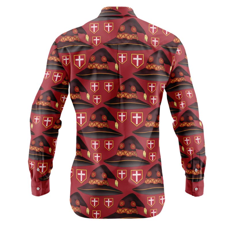 Megumin Konosuba Long Sleeve Button Up Shirt - Image 2