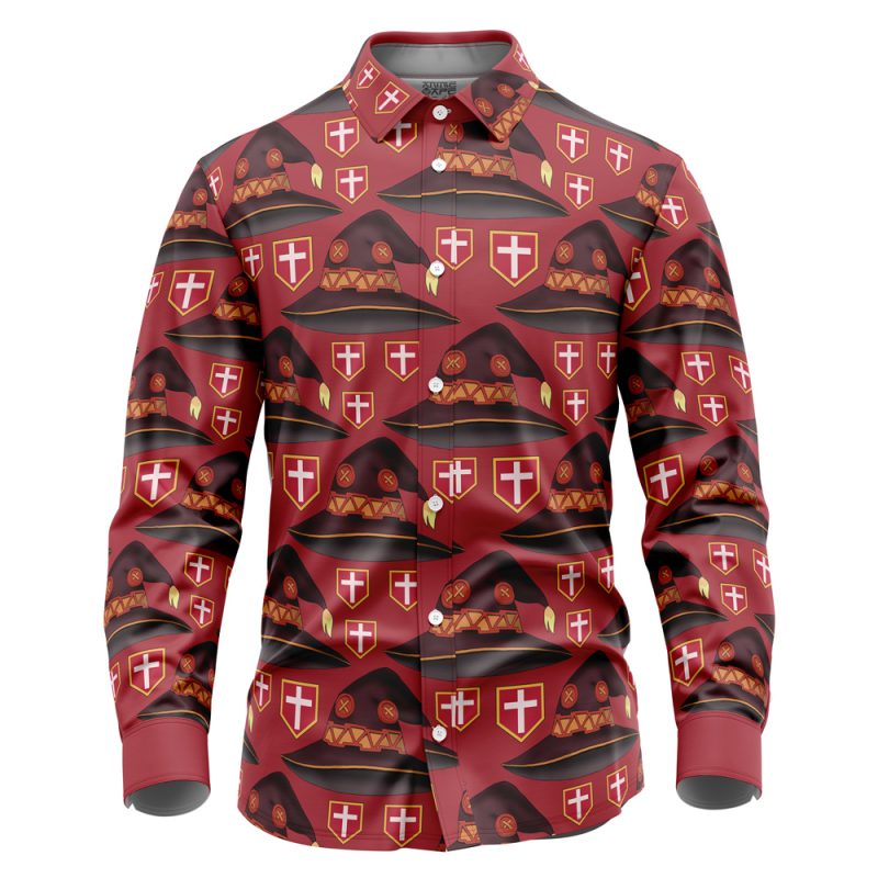 Megumin Konosuba Long Sleeve Button Up Shirt