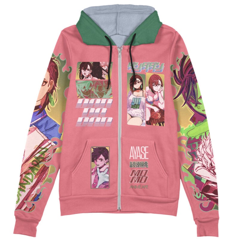 Ayase Momo Dandadan Streetwear Zip Hoodie Jacket - Image 2