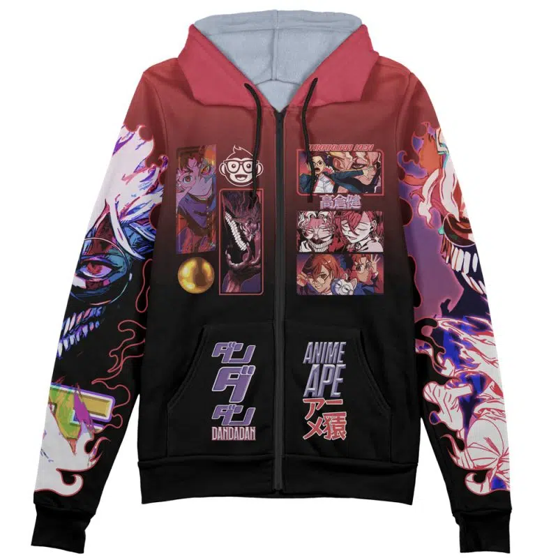Okarun Dandadan Streetwear Zip Hoodie Jacket - Image 2