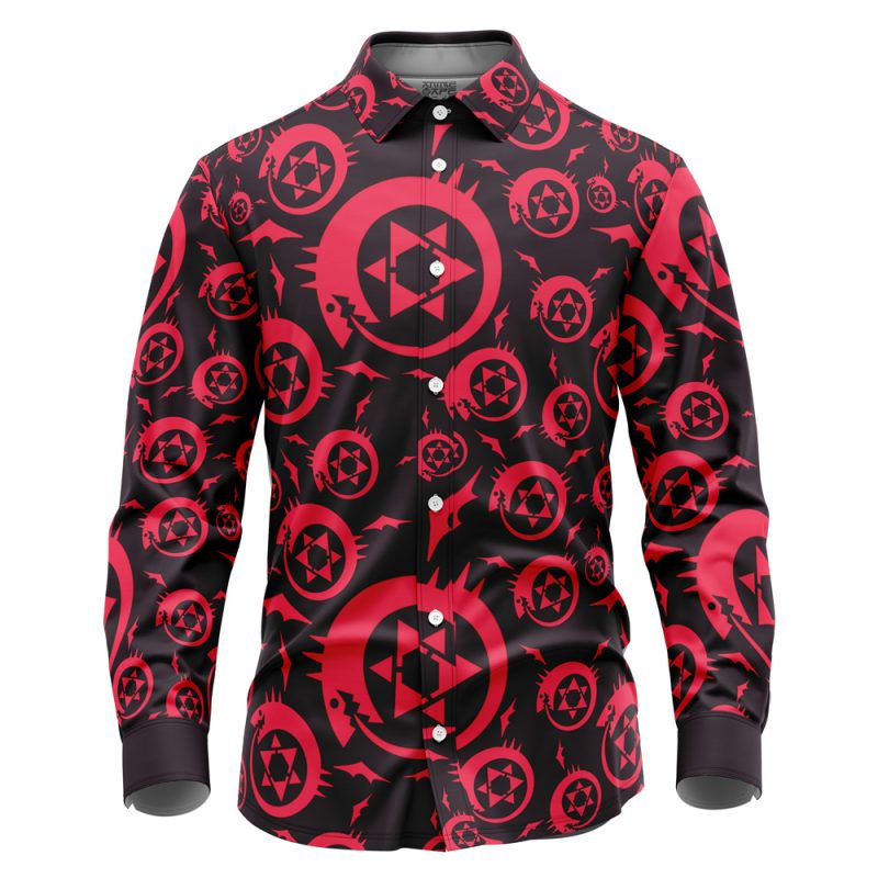 Homonculus Ouroboros Fullmetal Alchemist Long Sleeve Button Up Shirt