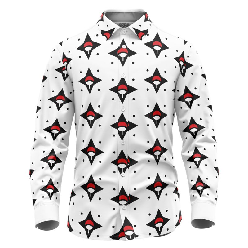 Uchiha Sasuke Shippuden Long Sleeve Button Up Shirt