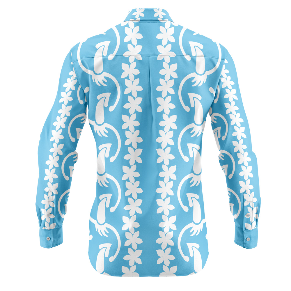 Dancing Squid Aloha Splatoon Long Sleeve Button Up Shirt - Image 2