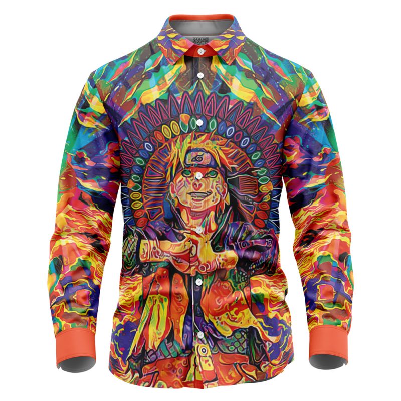 Trippy Uzumaki Shippuden Long Sleeve Button Up Shirt