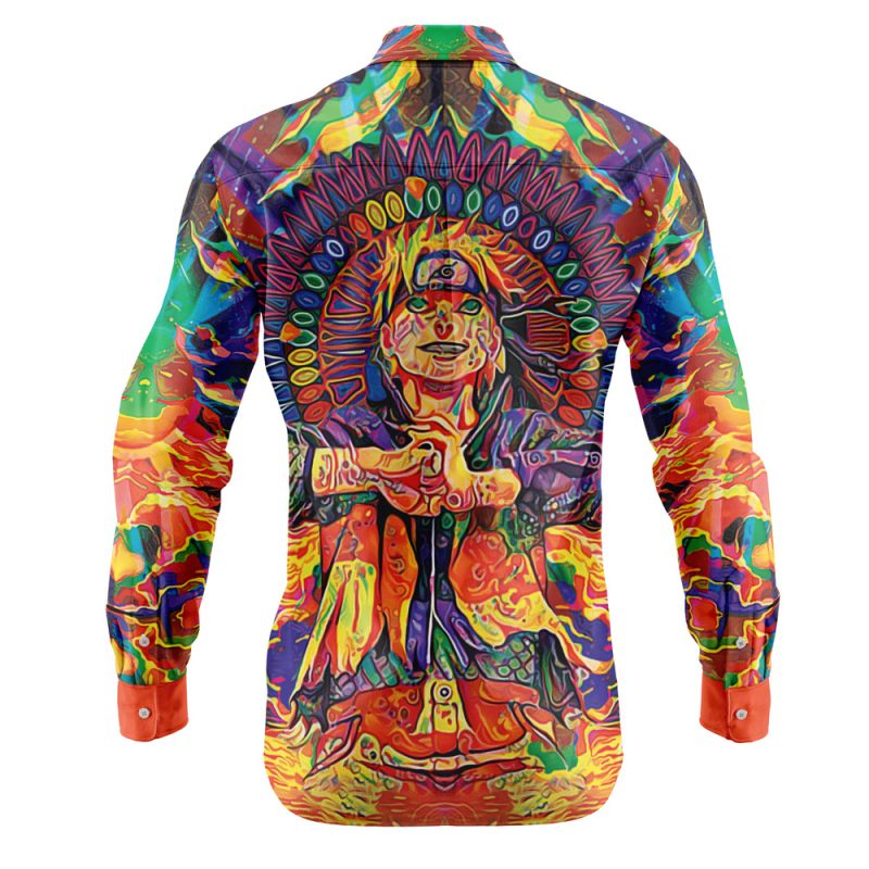 Trippy Uzumaki Shippuden Long Sleeve Button Up Shirt - Image 2