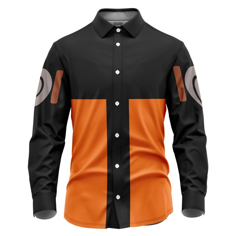 Uzumaki Shippuden Long Sleeve Button Up Shirt