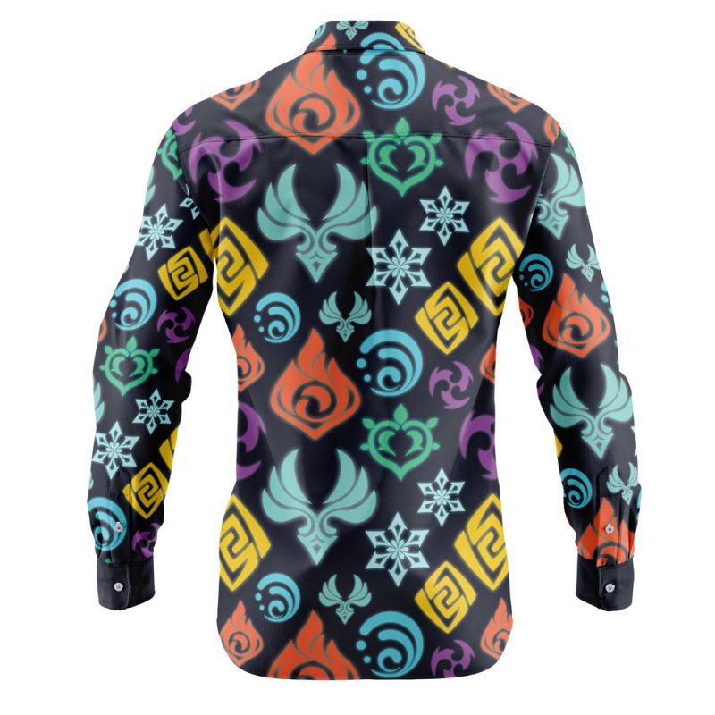 Elemental Visions Genshin Impact Long Sleeve Button Up Shirt - Image 2