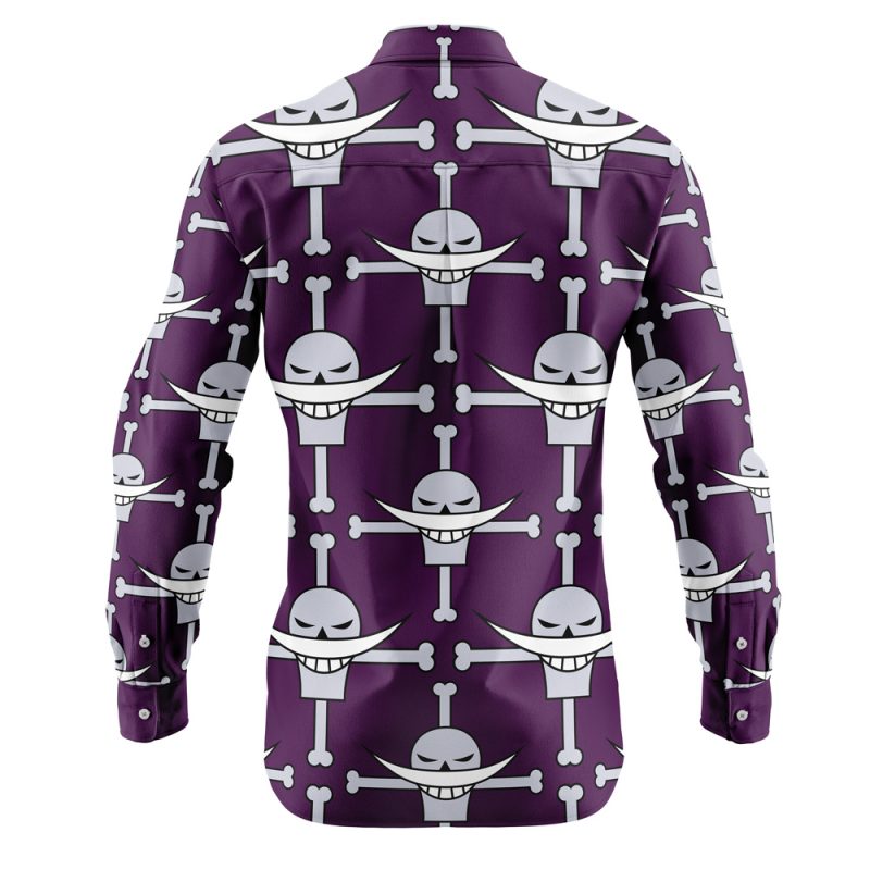 Whitebeard Jolly Roger One Piece Long Sleeve Button Up Shirt - Image 2