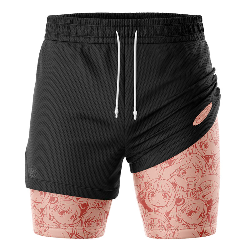 Anya Forger Spy X Family 2-in-1 Performance Shorts - Image 3