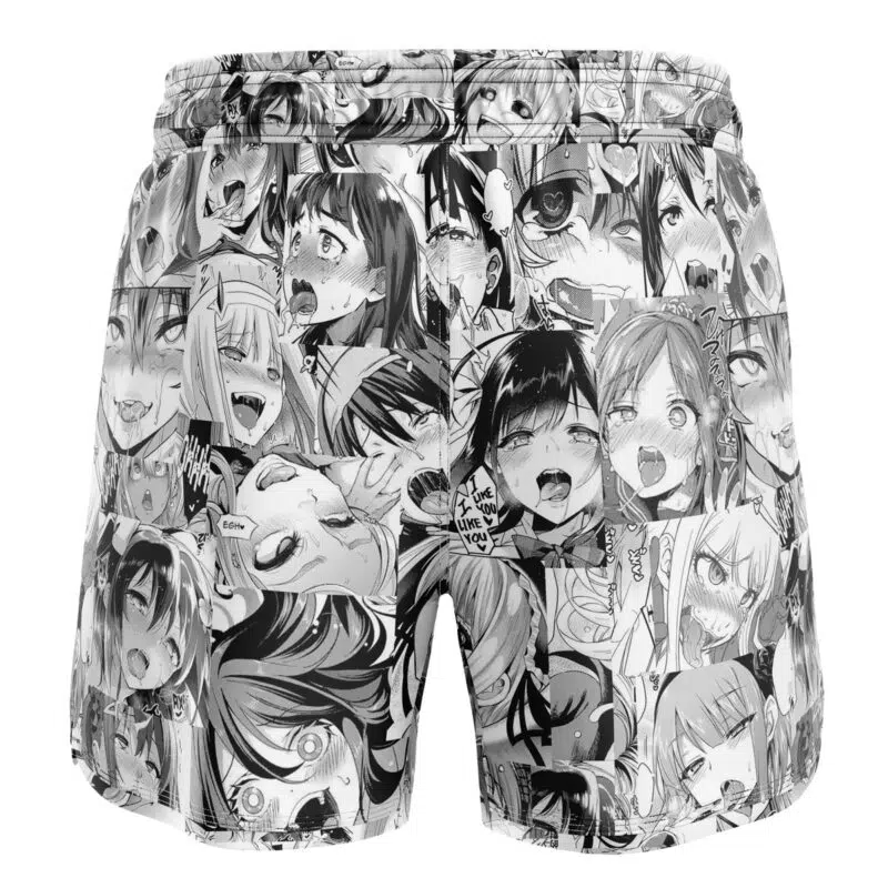 Manga Ahegao BJJ MMA Fight Shorts - Image 2