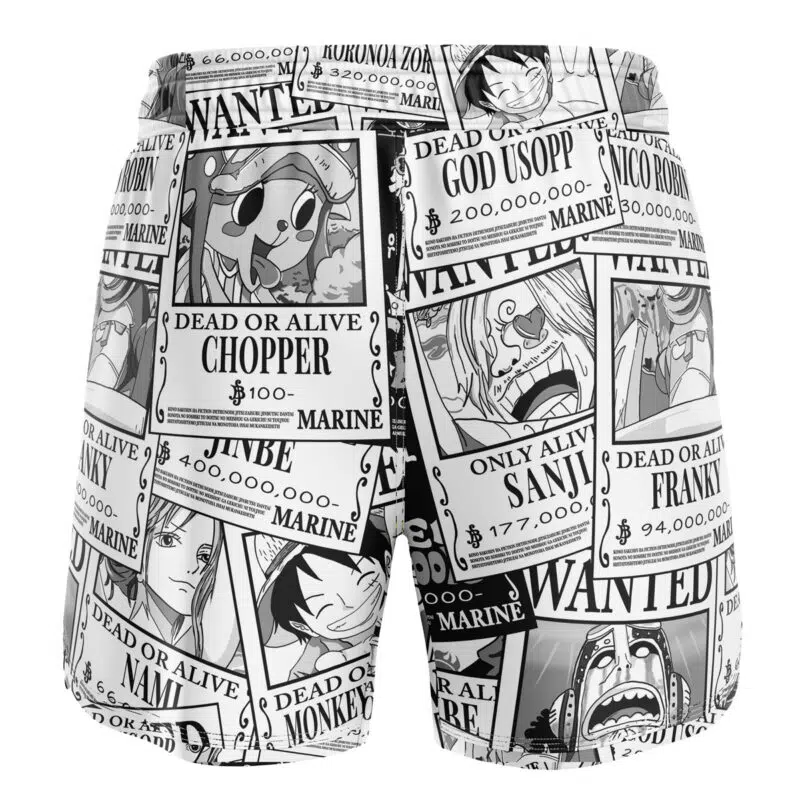 Aloha Straw hat Wanted One Piece BJJ MMA Fight Shorts - Image 2