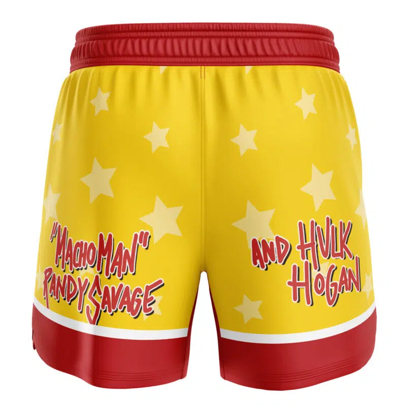 Mega Powers Macho Man and Hulk Hogan BJJ MMA Fight Shorts - Image 2