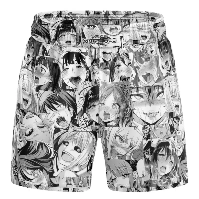 Manga Ahegao BJJ MMA Fight Shorts