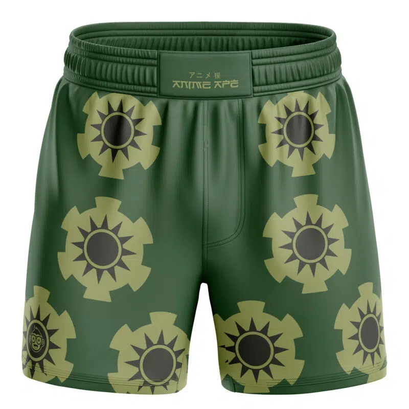 Zoro Wano pattern One Piece BJJ MMA Fight Shorts
