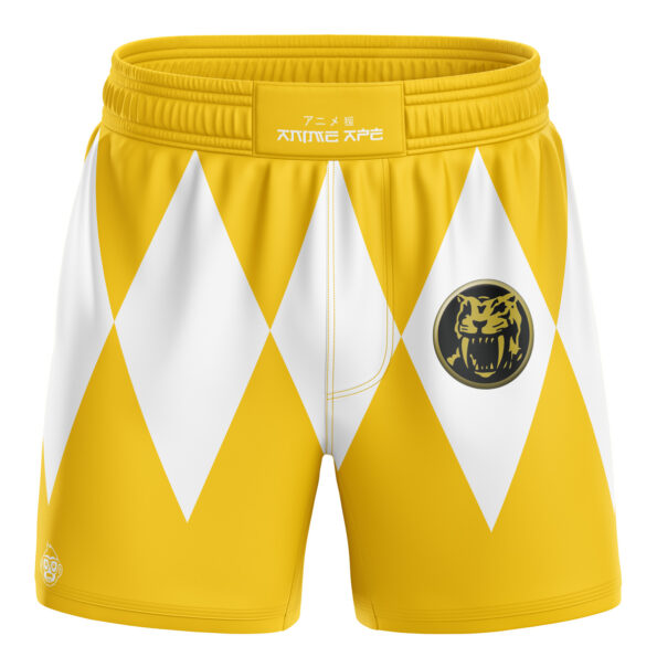 Yellow Ranger Power Rangers BJJ MMA Fight Shorts