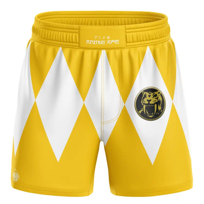 Yellow Ranger Power Rangers BJJ MMA Fight Shorts