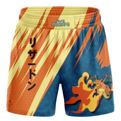 Charizard Attack Pokemon BJJ MMA Fight Shorts