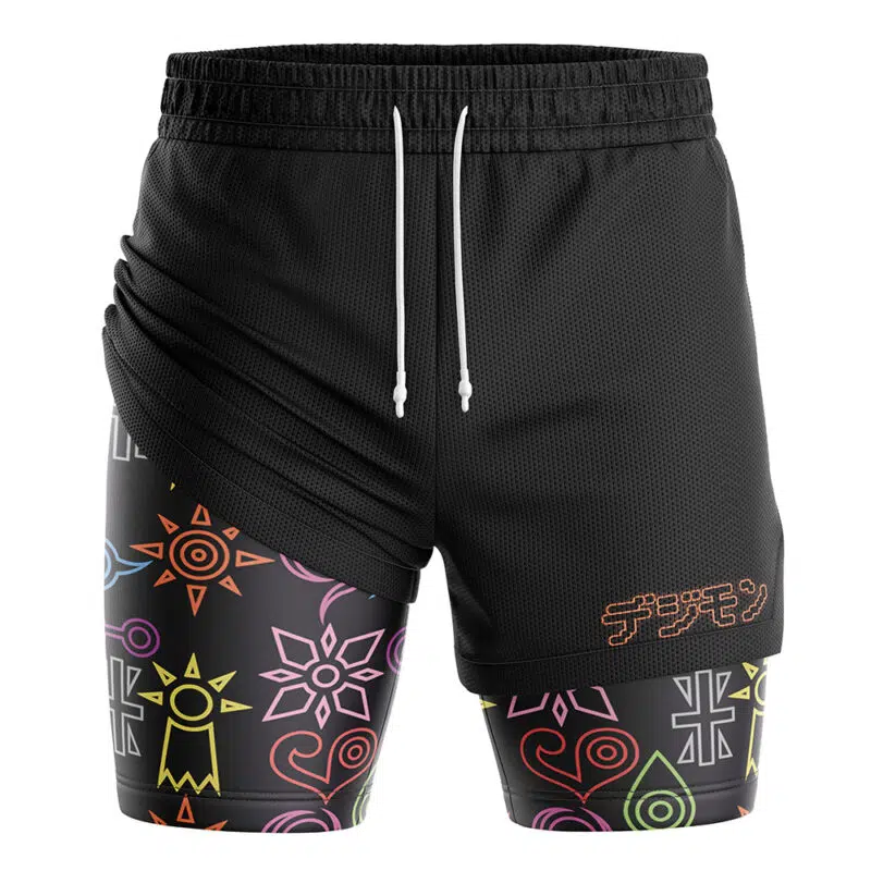 Crest Symbol Digimon 2-in-1 Performance Shorts
