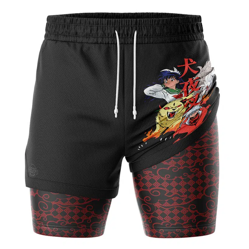 Inuyasha Kagome Sesshomaru 2-in-1 Performance Shorts - Image 3