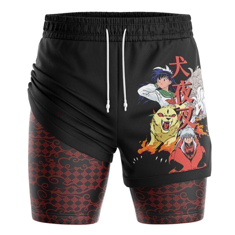 Inuyasha Kagome Sesshomaru 2-in-1 Performance Shorts
