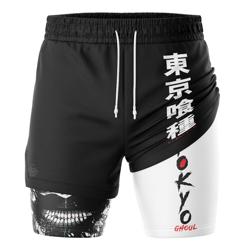 Ken Kaneki Tokyo Ghoul 2-in-1 Performance Shorts - Image 3